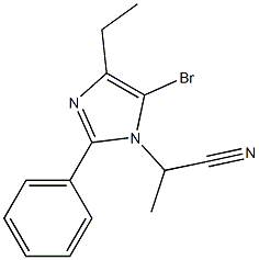 5-Bromo-1-(1-cyanoethyl)-4-ethyl-2-phenyl-1H-imidazole Struktur