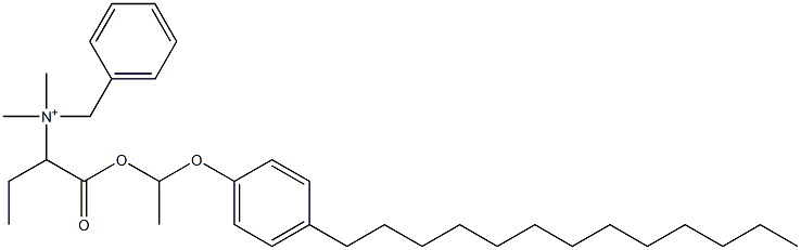 N,N-Dimethyl-N-benzyl-N-[1-[[1-(4-tridecylphenyloxy)ethyl]oxycarbonyl]propyl]aminium Struktur