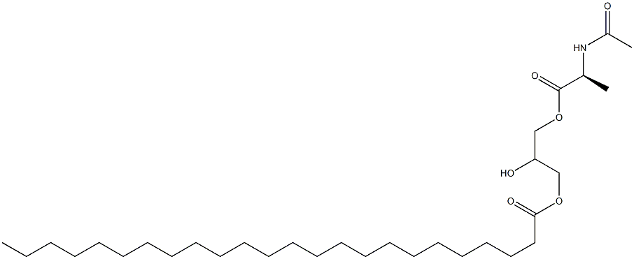 1-[(N-Acetyl-L-alanyl)oxy]-2,3-propanediol 3-tetracosanoate Struktur