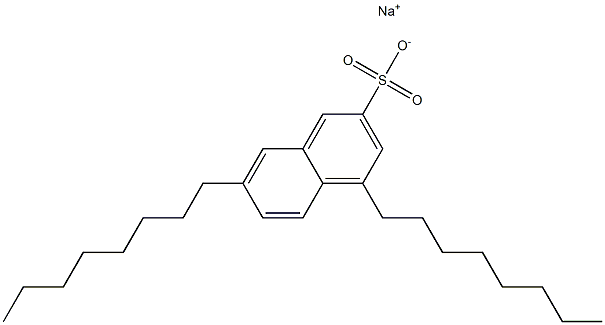 4,7-Dioctyl-2-naphthalenesulfonic acid sodium salt Struktur