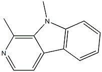 1,9-Dimethyl-9H-pyrido[3,4-b]indole Struktur