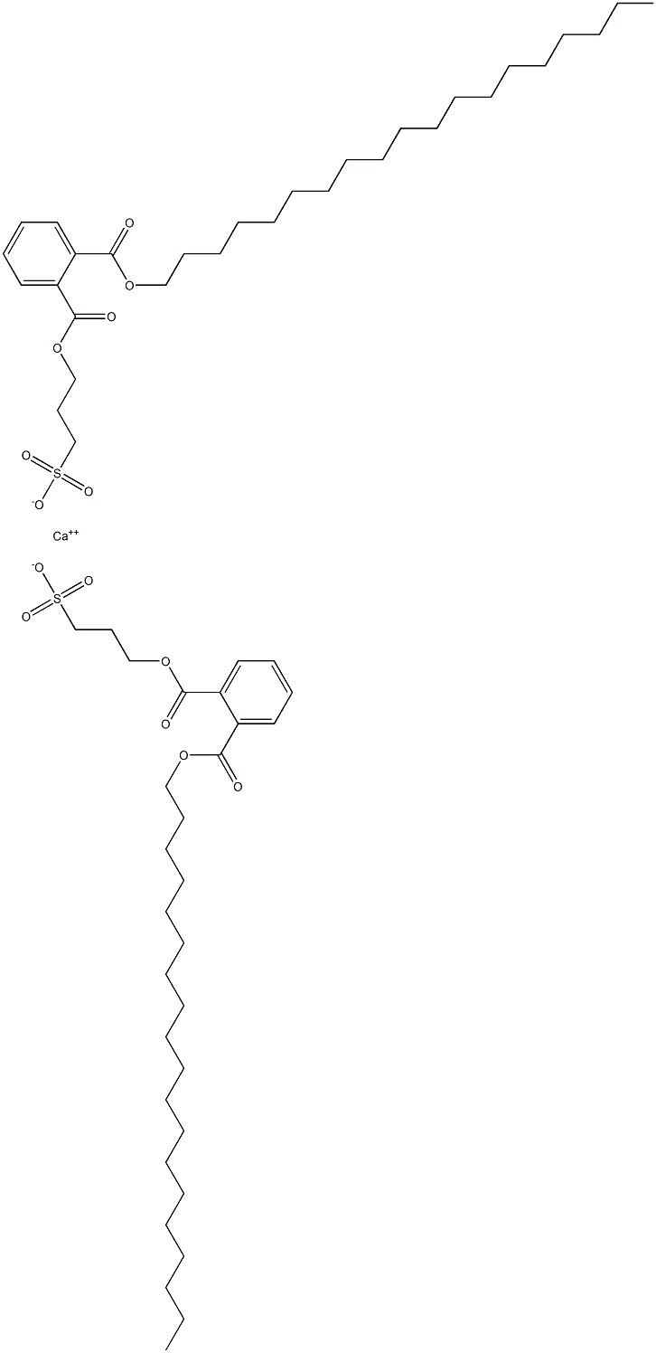 Bis[3-[(2-nonadecyloxycarbonylphenyl)carbonyloxy]propane-1-sulfonic acid]calcium salt Struktur