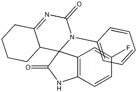 5'-Fluoro-3-phenyl-1',2,2',4a,5,6,7,8-octahydrospiro[quinazoline-4(3H),3'-[3H]indole]-2,2'-dione Struktur