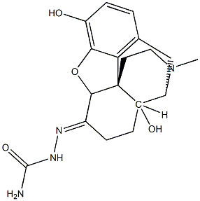 17-Methyl-6-(2-carbamoylhydrazono)-4,5-epoxymorphinan-3,14-diol Struktur