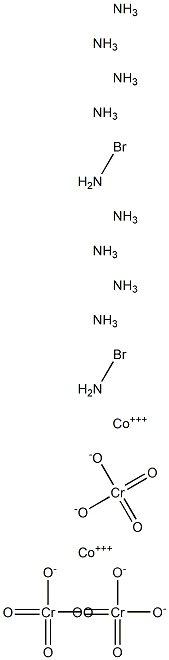 Bromopentamminecobalt(III) chromate Struktur