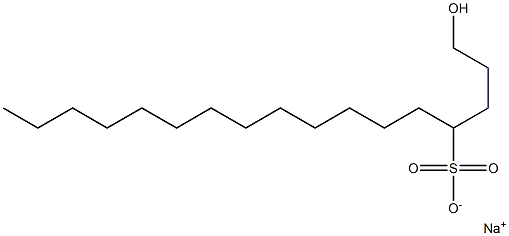 1-Hydroxyheptadecane-4-sulfonic acid sodium salt Struktur