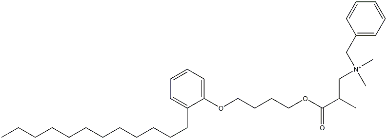 N,N-Dimethyl-N-benzyl-N-[2-[[4-(2-dodecylphenyloxy)butyl]oxycarbonyl]propyl]aminium Struktur