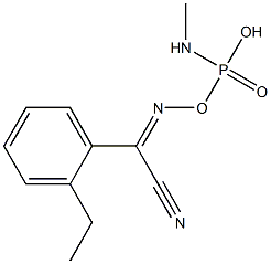 N-Methylphosporamidic acid ethyl[(cyanophenylmethylene)amino] ester Struktur