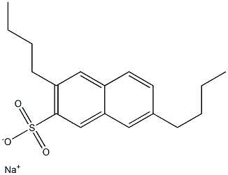 3,7-Dibutyl-2-naphthalenesulfonic acid sodium salt Struktur