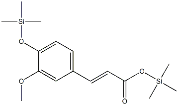 3-Methoxy-4-(trimethylsilyl)oxycinnamic acid trimethylsilyl ester Struktur