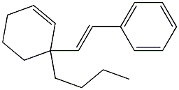 3-Butyl-3-[(E)-2-phenylethenyl]-1-cyclohexene Struktur