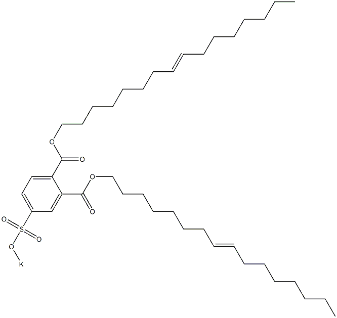 4-(Potassiosulfo)phthalic acid di(8-hexadecenyl) ester Struktur