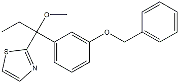 2-[1-Methoxy-1-[3-benzyloxyphenyl]propyl]thiazole Struktur