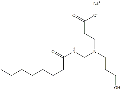 3-[N-(3-Hydroxypropyl)-N-(octanoylaminomethyl)amino]propionic acid sodium salt Struktur