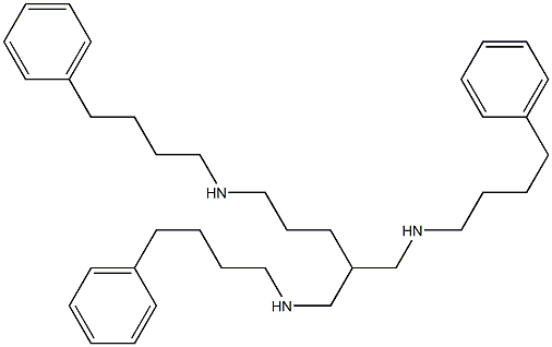 N,N'-Bis(4-phenylbutyl)-2-[[(4-phenylbutyl)amino]methyl]pentane-1,5-diamine Struktur