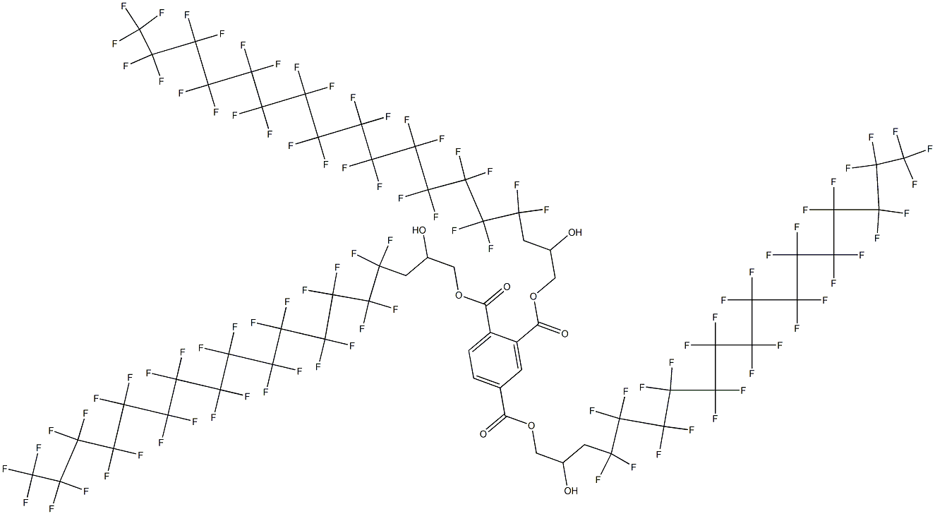 1,2,4-Benzenetricarboxylic acid tris[3-(hentriacontafluoropentadecyl)-2-hydroxypropyl] ester Struktur