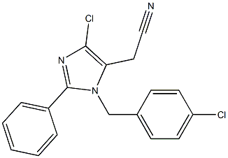 1-(4-Chlorobenzyl)-2-phenyl-4-chloro-1H-imidazole-5-acetonitrile Struktur