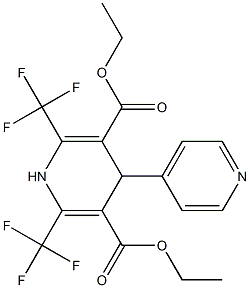 1,4-Dihydro-2,6-bis(trifluoromethyl)-4-(4-pyridinyl)pyridine-3,5-dicarboxylic acid diethyl ester Struktur