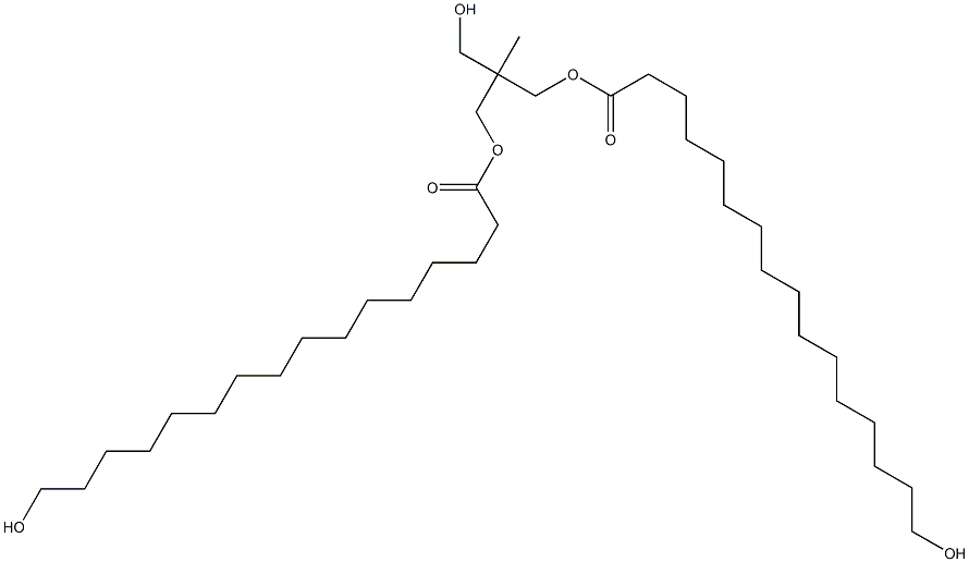 Bis(16-hydroxyhexadecanoic acid)2-(hydroxymethyl)-2-methyl-1,3-propanediyl ester Struktur