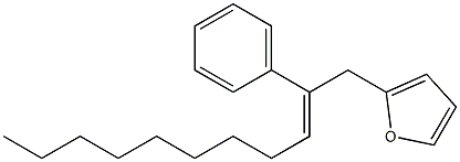 2-[(Z)-2-Phenyl-2-undecenyl]furan Struktur