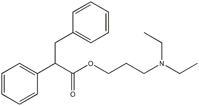 2,3-Diphenylpropionic acid 3-(diethylamino)propyl ester Struktur