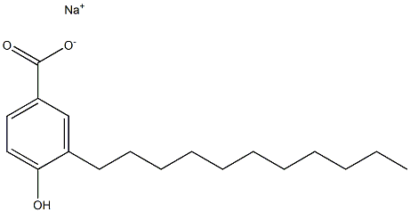 3-Undecyl-4-hydroxybenzoic acid sodium salt Struktur