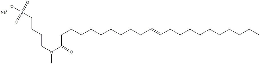 4-[N-(1-Oxo-11-docosen-1-yl)-N-methylamino]-1-butanesulfonic acid sodium salt Struktur