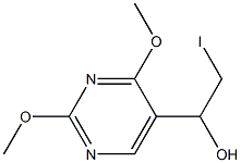 2,4-Dimethoxy-5-(1-hydroxy-2-iodoethyl)pyrimidine Struktur