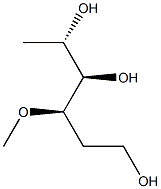 3-O-Methyl-2,6-dideoxy-L-xylo-hexose Struktur