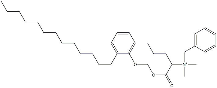 N,N-Dimethyl-N-benzyl-N-[1-[[(2-tridecylphenyloxy)methyl]oxycarbonyl]butyl]aminium Struktur