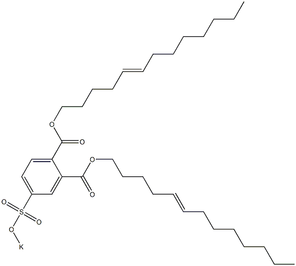 4-(Potassiosulfo)phthalic acid di(5-tridecenyl) ester Struktur