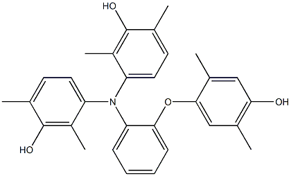 N,N-Bis(3-hydroxy-2,4-dimethylphenyl)-2-(4-hydroxy-2,5-dimethylphenoxy)benzenamine Struktur