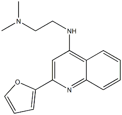 4-(2-Dimethylaminoethylamino)-2-(2-furanyl)quinoline Struktur