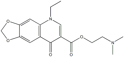 1,4-Dihydro-1-ethyl-4-oxo-6,7-(methylenedioxy)quinoline-3-carboxylic acid [2-(dimethylamino)ethyl] ester Struktur