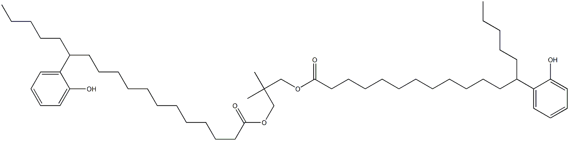 Bis[13-(2-hydroxyphenyl)stearic acid]2,2-dimethylpropane-1,3-diyl ester Struktur