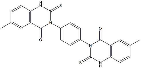 3,3'-(1,4-Phenylene)bis[1,2-dihydro-6-methyl-2-thioxoquinazolin-4(3H)-one] Struktur