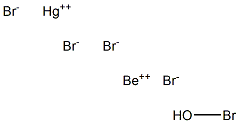 Beryllium hydroxybromide mercury(II) bromide Struktur