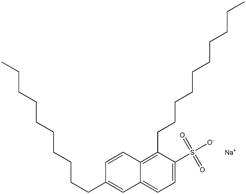 1,6-Didecyl-2-naphthalenesulfonic acid sodium salt Struktur