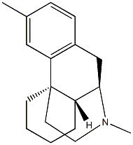 (+)-3,17-Dimethylmorphinan Struktur