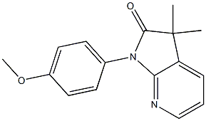 1,3-Dihydro-3,3-dimethyl-1-(4-methoxyphenyl)-2H-pyrrolo[2,3-b]pyridin-2-one Struktur