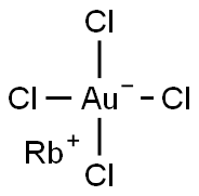 Rubidium tetrachloroaurate(III) Struktur