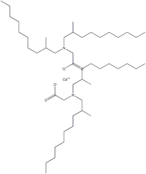 Bis[N,N-bis(2-methyldecyl)glycine]calcium salt Struktur