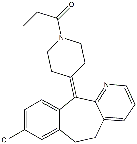 5,6-Dihydro-11-(1-propanoyl-4-piperidinylidene)-8-chloro-11H-benzo[5,6]cyclohepta[1,2-b]pyridine Struktur