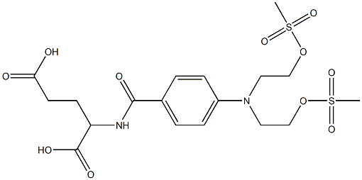 2-[[4-[Bis[2-(methylsulfonyloxy)ethyl]amino]benzoyl]amino]pentanedioic acid Struktur