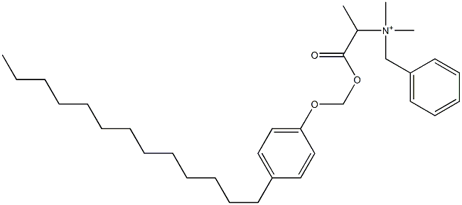 N,N-Dimethyl-N-benzyl-N-[1-[[(4-tridecylphenyloxy)methyl]oxycarbonyl]ethyl]aminium Struktur