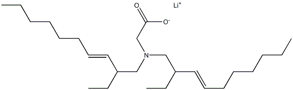 N,N-Bis(2-ethyl-3-decenyl)aminoacetic acid lithium salt Struktur