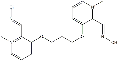 3,3'-[1,3-Propanediylbis(oxy)]bis[2-(hydroxyiminomethyl)-1-methylpyridinium] Struktur