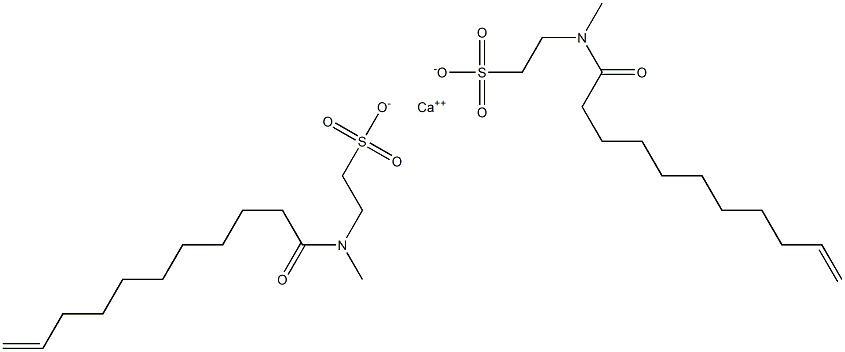 Bis[N-(10-undecenoyl)-N-methyltaurine]calcium salt Struktur