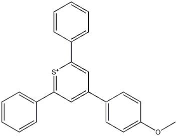 4-(4-Methoxyphenyl)-2,6-diphenylthiopyrylium Struktur