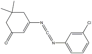 N-(5,5-Dimethyl-3-oxo-1-cyclohexenyl)-N'-(3-chlorophenyl)carbodiimide Struktur